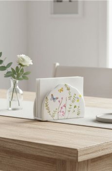 Серветниця з квітковим мотивом - різнобарвний