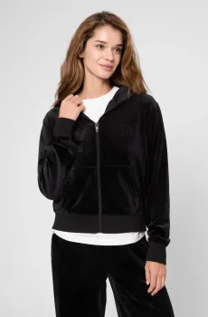 Женское черное велюровое худи Черный L PRPY PWSPRGPPF0055