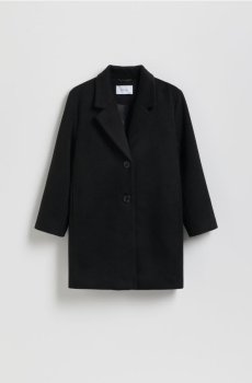 Reserved - Однобортне пальто - чорний - 416HR-99X