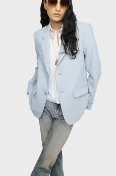 Женский голубой жакет Vanille Голубой 36 ZADIG&VOLTAIRE WWBL01968_SKY