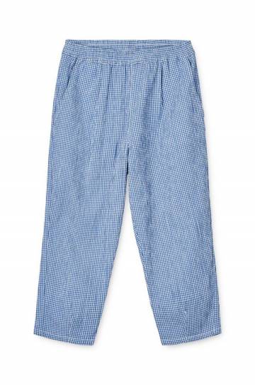 Детские хлопковые брюки Liewood Birger Seersucker Check Pants с узором