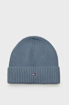 Мужская синяя шапка TH FLAG PIMA COTTON BEANIE Синий ONESIZE Tommy Hilfiger AM0AM12796
