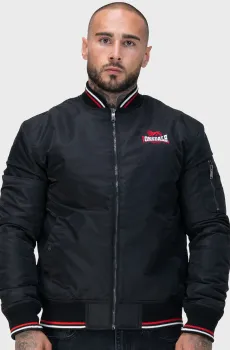 Мужской черный бомбер CAREY Черный 3XL Lonsdale 117785