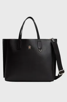 Женская черная сумка DISTINCT SATCHEL Черный ONESIZE Tommy Hilfiger AW0AW17463