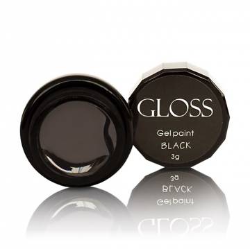 Гель-краска для ногтей Gloss Gel Paint Black, 3 г Гель-краска для ногтей Gloss Gel Paint Black, 3 г