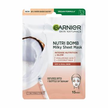 Тканевая маска для лица Garnier Skin Naturals Кокос и гиалуроновая кислота, 28 г Тканевая маска для лица Garnier Skin Naturals Кокос и гиалуроновая кислота, 28 г