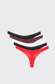 Женские трусики (5 шт) THONG Разноцветный XS Calvin Klein LV00QD5359