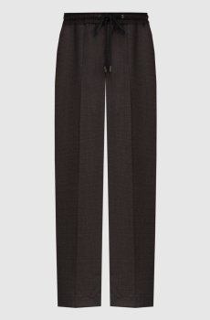 Коричневые брюки из шерсти