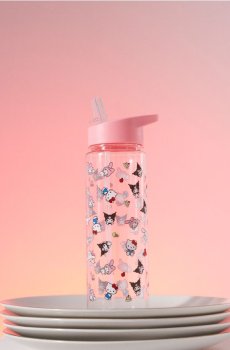 Бутилка зі соломинкою Hello Kitty - різнобарвний