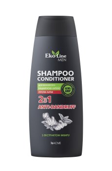 Мужской шампунь-кондиционер 2 в 1 для волос Acme EkoLine Men Anti-Dandruff против перхоти, с экстрактом имбиря, 400 мл