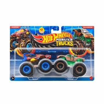 Набор машинок-внедорожников Hot Wheels Monster Trucks Scorpedo/Baja Buster красно-серый, от 3 лет (FYJ64)