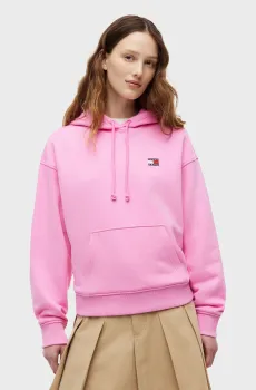 Женское розовое худи BADGE Розовый L Tommy Jeans DW0DW19414