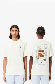 Мужская белая футболка Белый XXL Lacoste TH0135IMH