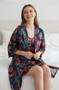 Халат з мотивом граната - різнобарвний