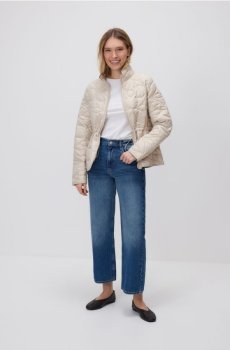 Reserved - Дута куртка з коміром - нюдовий - 506IA-02X