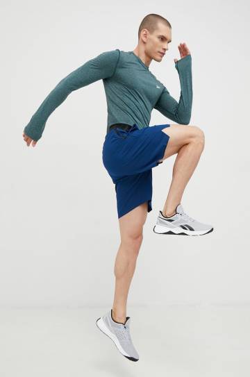 Лонгслив для тренировок Reebok United By Fitness Speed Myoknit цвет зелёный однотонный Лонгслив для тренировок Reebok United By Fitness Speed Myoknit цвет зелёный однотонный