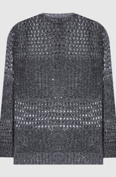 Серый джемпер из льна