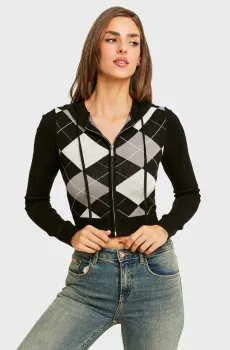 Женское черное худи Черный XS Tally Weijl SCAVIDIDAK