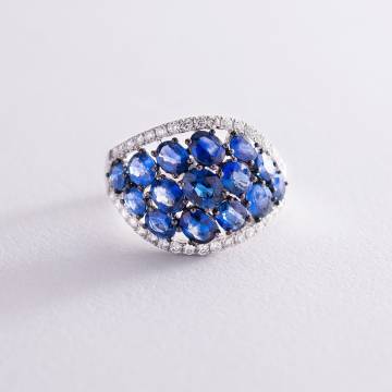 Эксклюзивное золотое кольцо с бриллиантами и сапфирами MR16801gm Эксклюзивное золотое кольцо с бриллиантами и сапфирами MR16801gm