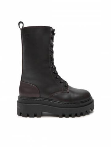 Calvin Klein Jeans Челсі Flatform Lace Up Boot Mg Lth YW0YW01544 Коричневий Calvin Klein Jeans Челсі Flatform Lace Up Boot Mg Lth YW0YW01544 Коричневий