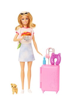 Детская кукла Barbie Doll And Accessories Travel Set With Puppy от 3 лет (HJY18)
