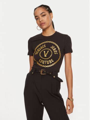 Versace Jeans Couture Футболка 77HAHT02 CJ03T Чорний Slim Fit Versace Jeans Couture Футболка 77HAHT02 CJ03T Чорний Slim Fit