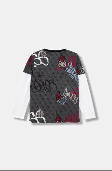 Хлопковый детский лонгслив Guess