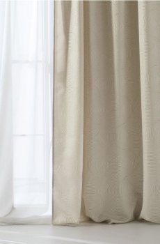 Завіса з ниткою лурексу - бежевий