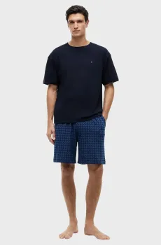 Мужская синяя пижама (футболка, шорты) JERSEY SET PRINT Разноцветный XL Tommy Hilfiger UM0UM03834