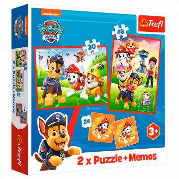 Пазли Trefl Paw Patrol Собачий упряж у дії з грою мемо 2 в 1 (93337)
