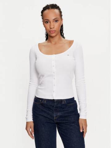 Tommy Jeans Блузка DW0DW18431 Білий Slim Fit Tommy Jeans Блузка DW0DW18431 Білий Slim Fit