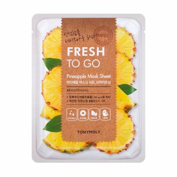 Тканевая маска для лица Tony Moly Fresh To Go Mask Sheet Pineapple с ананасом, 20 г Тканевая маска для лица Tony Moly Fresh To Go Mask Sheet Pineapple с ананасом, 20 г
