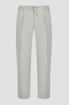 Мужские серые шерстяные брюки Серый 56 BOSS 50514678;041