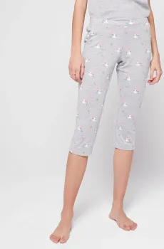 Женские серые брюки 3/4 FAUVOS Серый M Etam 6505248