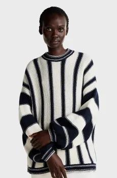 Женский свитер в полоску MIX STRIPE BLN SLV C-NECK SWT LS Разноцветный XS-S Tommy Hilfiger WW0WW45914