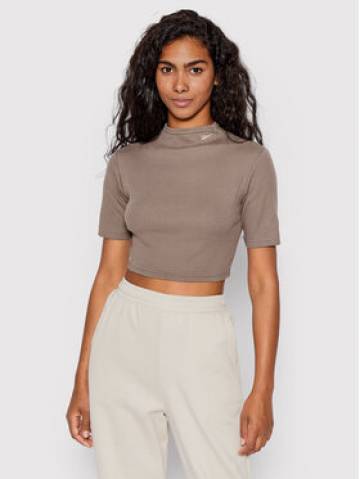 Reebok Футболка HN6645 Коричневий Slim Fit Reebok Футболка HN6645 Коричневий Slim Fit