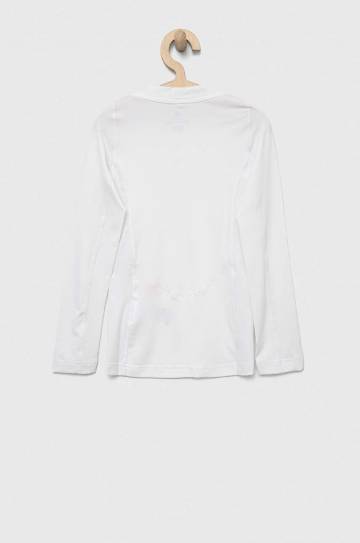 Детский лонгслив adidas Performance TF LS TEE Y цвет белый однотонный Детский лонгслив adidas Performance TF LS TEE Y цвет белый однотонный