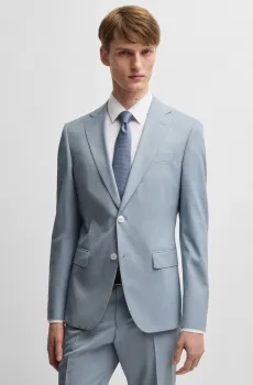 Мужской голубой пиджак Голубой 56 BOSS 50540836;451
