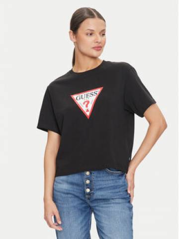Guess Jeans Футболка W4YI73 K8HM0 Чорний Regular Fit Guess Jeans Футболка W4YI73 K8HM0 Чорний Regular Fit