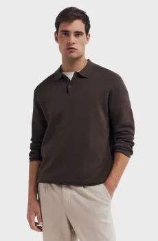 Мужское коричневое поло Коричневый XXL SPRINGFIELD 1402496