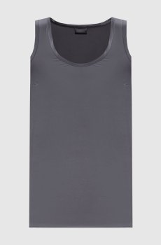 Серый топ из шелка прямого кроя