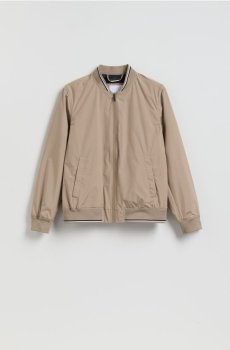 Reserved - Бомбер куртка з коміром-стійкою - бежевий - 256GU-80X