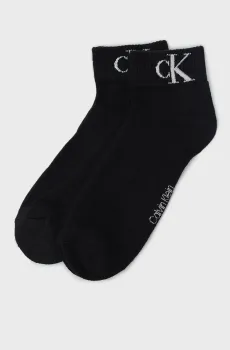 Мужские черные носки (2 пары) CKJ MEN QUARTER 2P MONOGRAM Черный 43-46 Calvin Klein 701228805