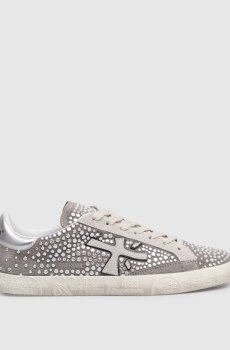 Серые замшевые кроссовки