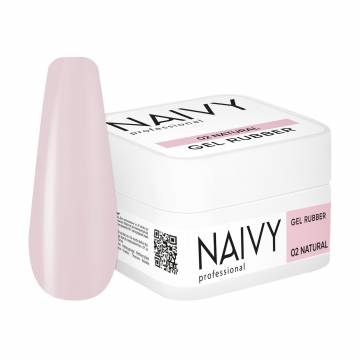 Каучуковая цветная база для гель-лака Naivy Professional Gel Rubber 02 Natural, 30 мл