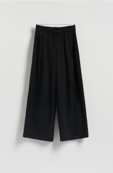 Reserved - Брюки з широкими штанинами - чорний - 353GF-99X