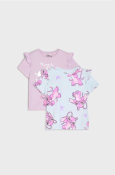 Бавовняна футболка з принтом 2 pack Lilo & Stitch - різнобарвний