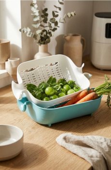 Сито з мискою - різнобарвний