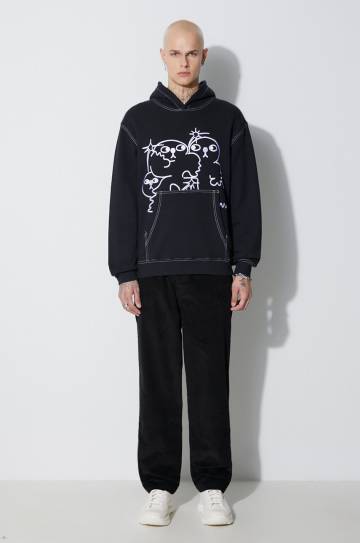 Хлопковая кофта Taikan Taikan By Joshua "Running" Hoodie мужская цвет чёрный с капюшоном с аппликацией TH0006.BLKCST Хлопковая кофта Taikan Taikan By Joshua "Running" Hoodie мужская цвет чёрный с капюшоном с аппликацией TH0006.BLKCST