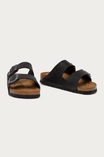 Шлепанцы из нубука Birkenstock Arizona цвет чёрный 552113 Шлепанцы из нубука Birkenstock Arizona цвет чёрный 552113